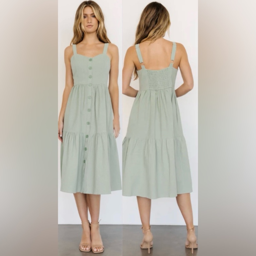 Baltic Born Sage Green Sammy Tank Midi Dress